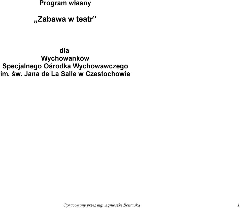 Wychowawczego im. św.