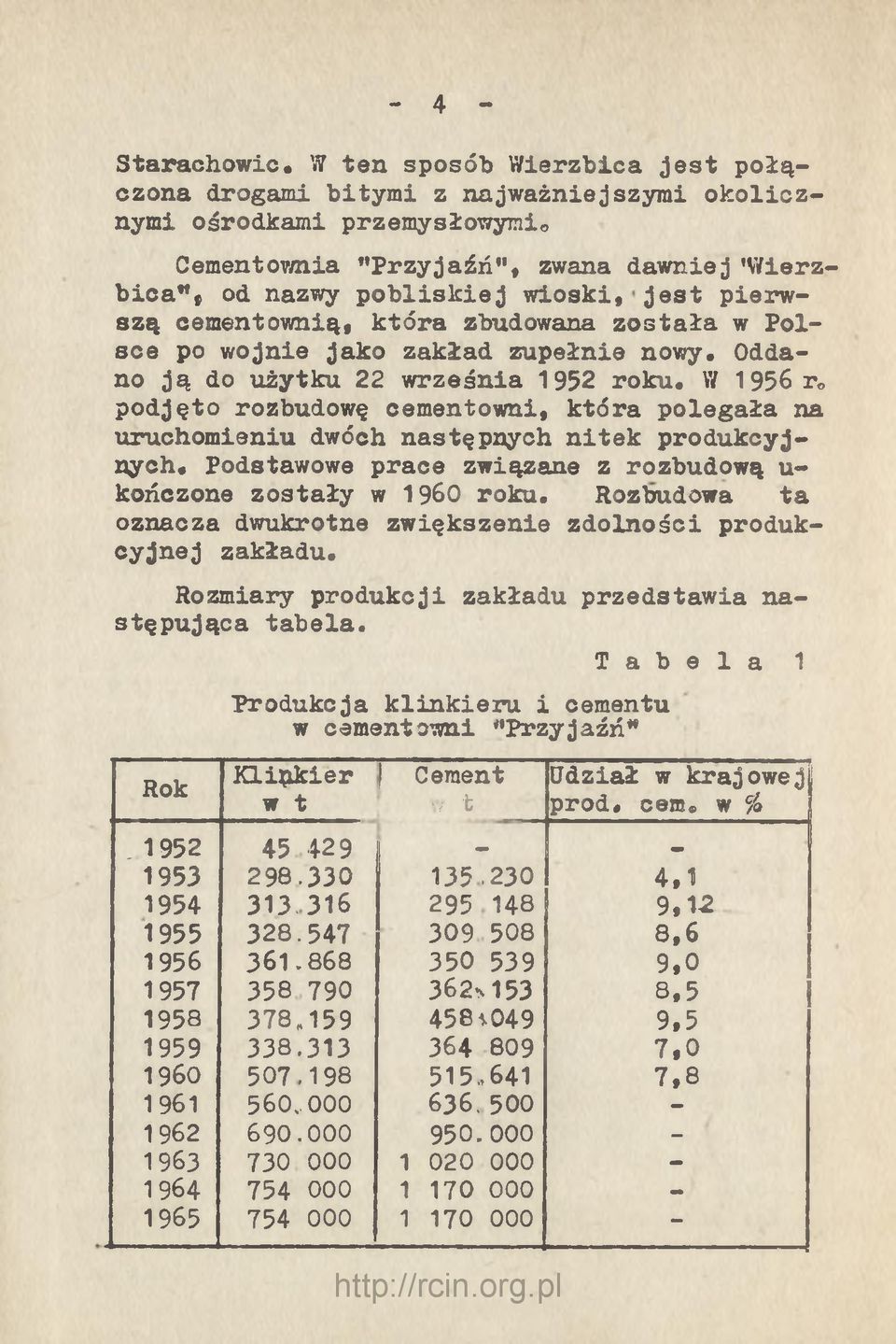 o b l i s k i e j w io sk i, j e s t p ierw s z ą cem entow nią, k tó r a zbudowana z o s ta ła w P o l sc e po w ojnie ja k o z a k ła d z u p e łn ie nowy.