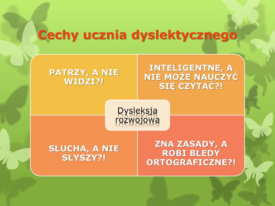 ! INTELIGENTNE, A NIE MOŻE NAUCZYĆ SIĘ CZYTAĆ?