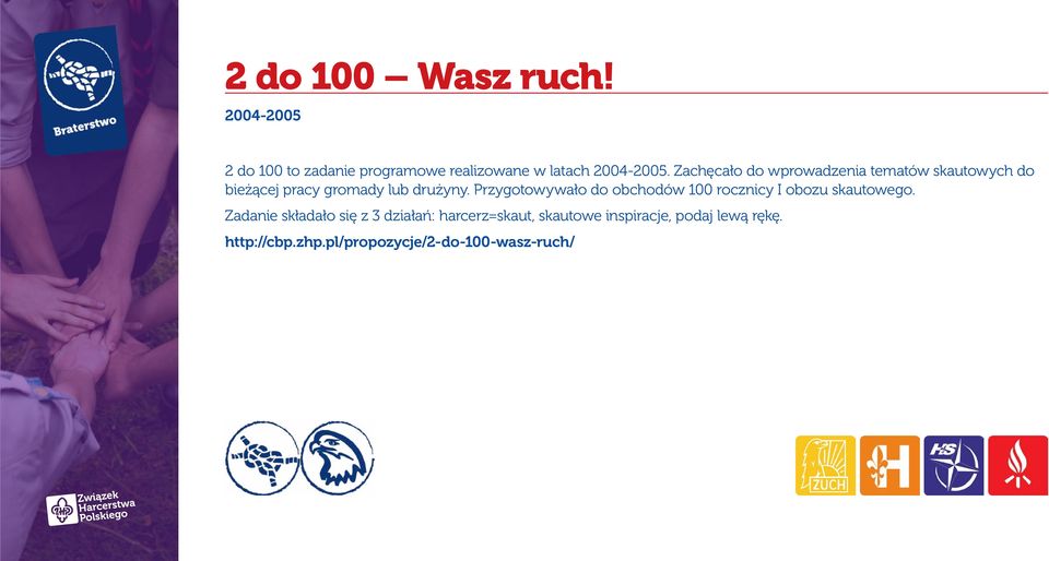 Przygotowywało do obchodów 100 rocznicy I obozu skautowego.