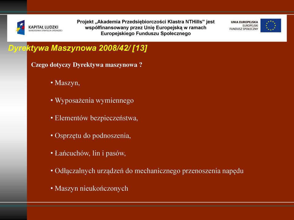 Maszyn, Wyposażenia wymiennego Elementów bezpieczeństwa,