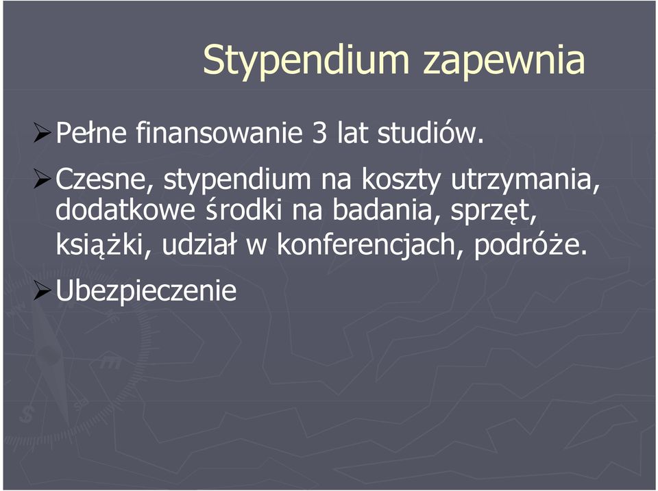 Czesne, stypendium na koszty utrzymania,