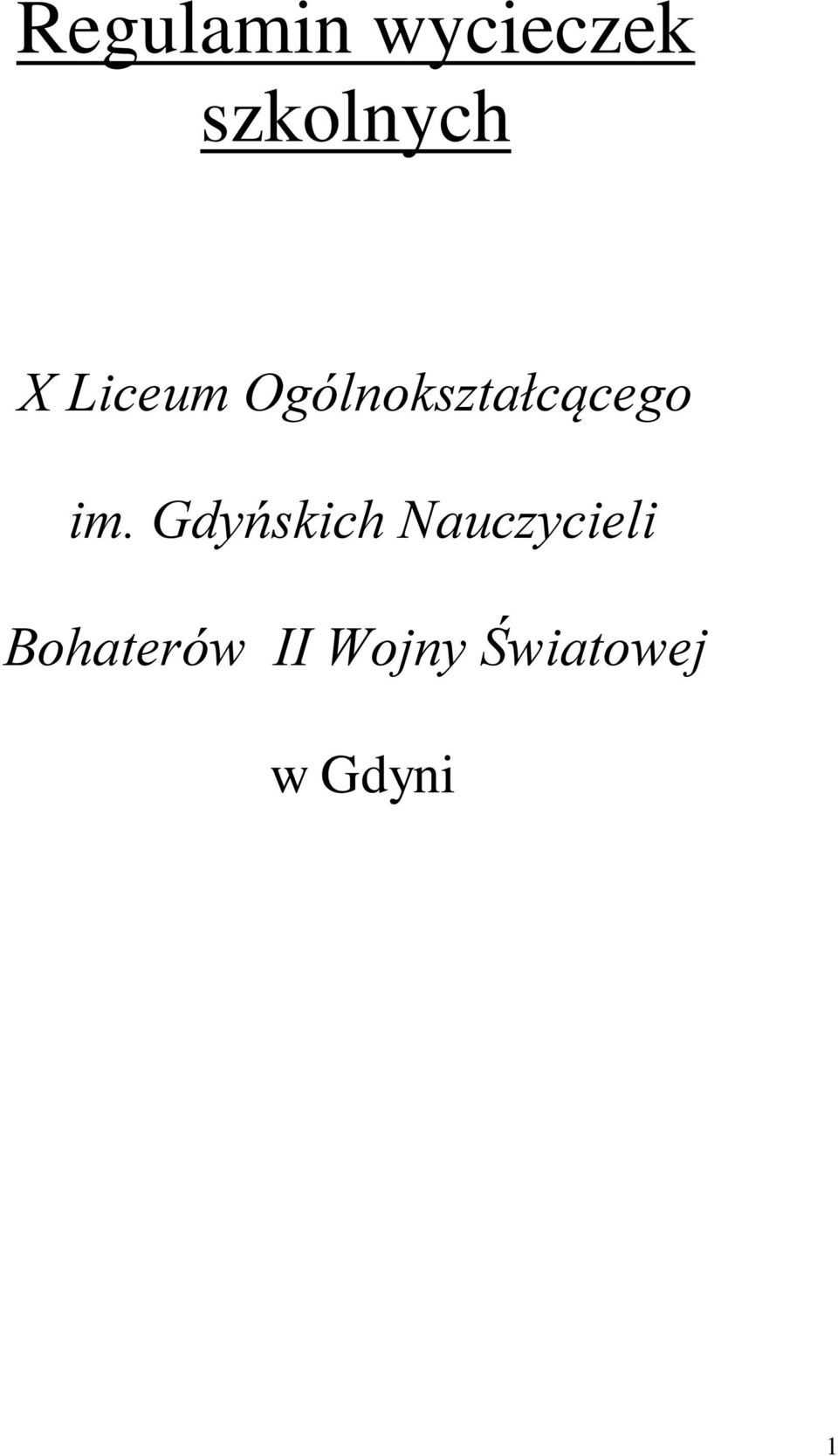 Gdyńskich Nauczycieli