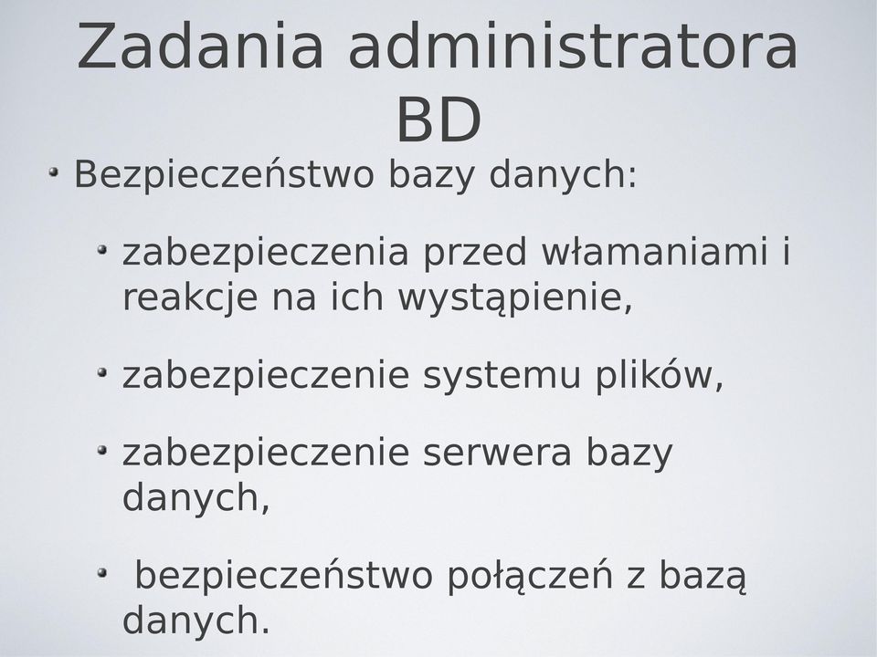 wystąpienie, zabezpieczenie systemu plików,