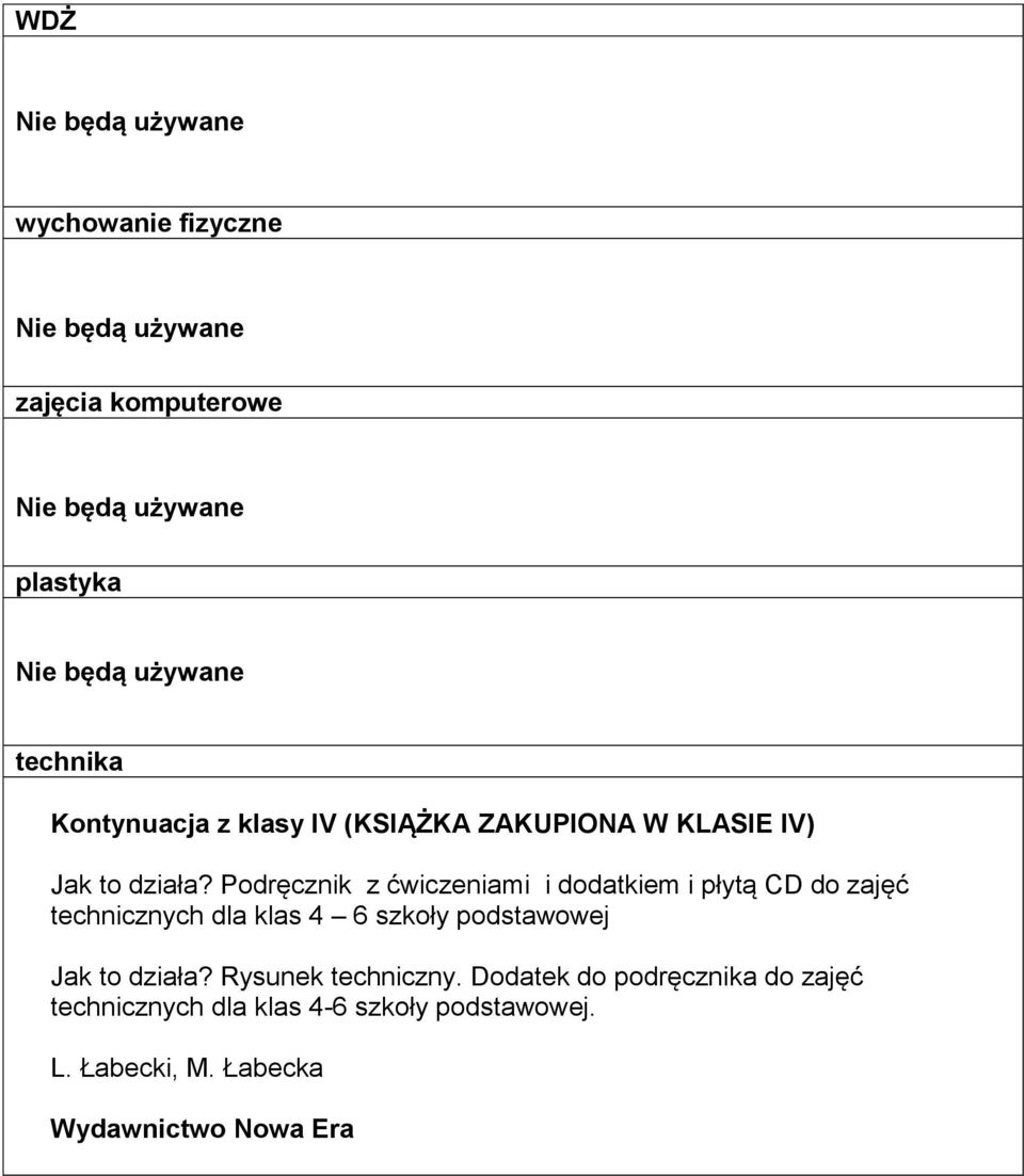 Podręcznik z ćwiczeniami i dodatkiem i płytą CD do zajęć technicznych dla klas 4 6 szkoły