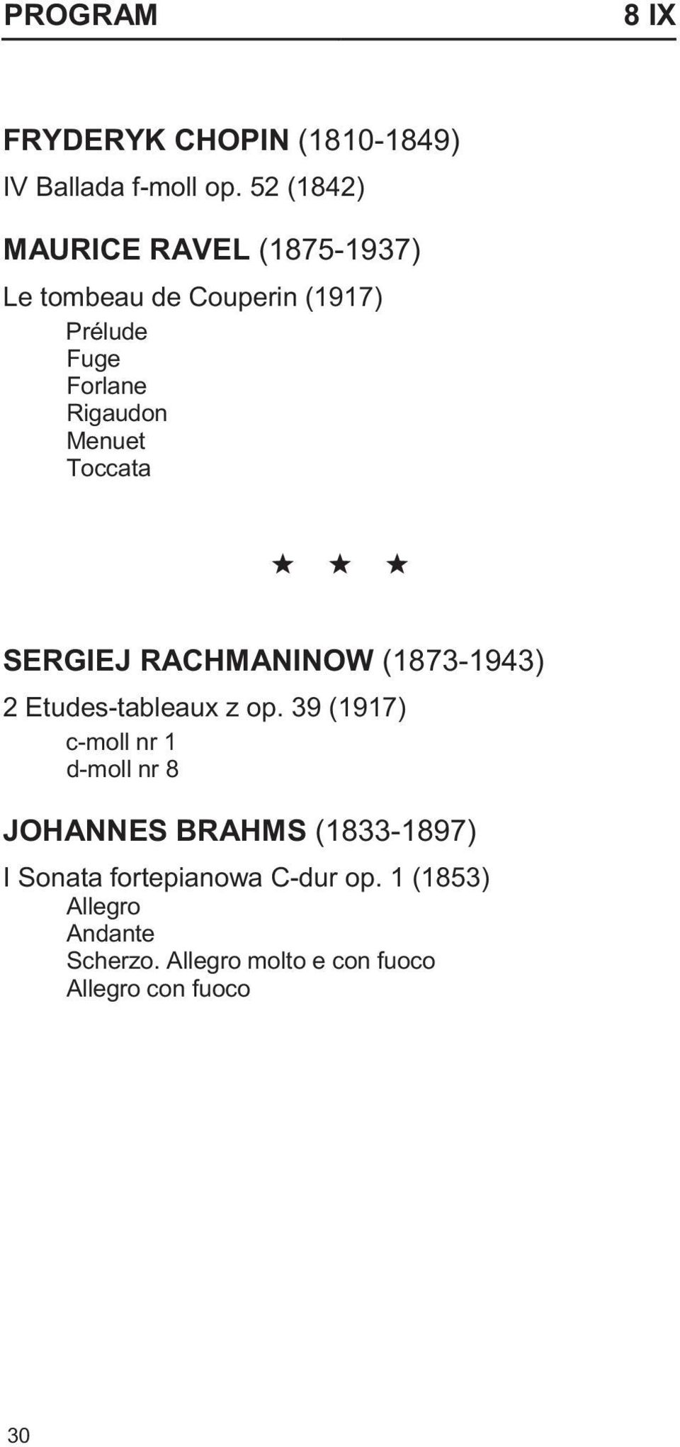 Menuet Toccata SERGIEJ RACHMANINOW (1873-1943) 2 Etudes-tableaux z op.