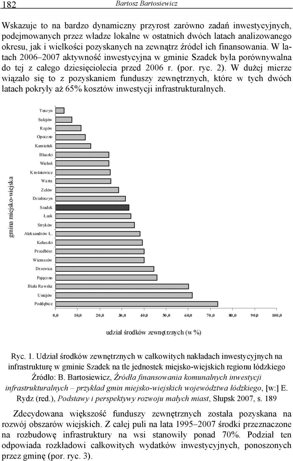 W du ej mierze wi zało si to z pozyskaniem funduszy zewn trznych, które w tych dwóch latach pokryły a 65% kosztów inwestycji infrastrukturalnych.