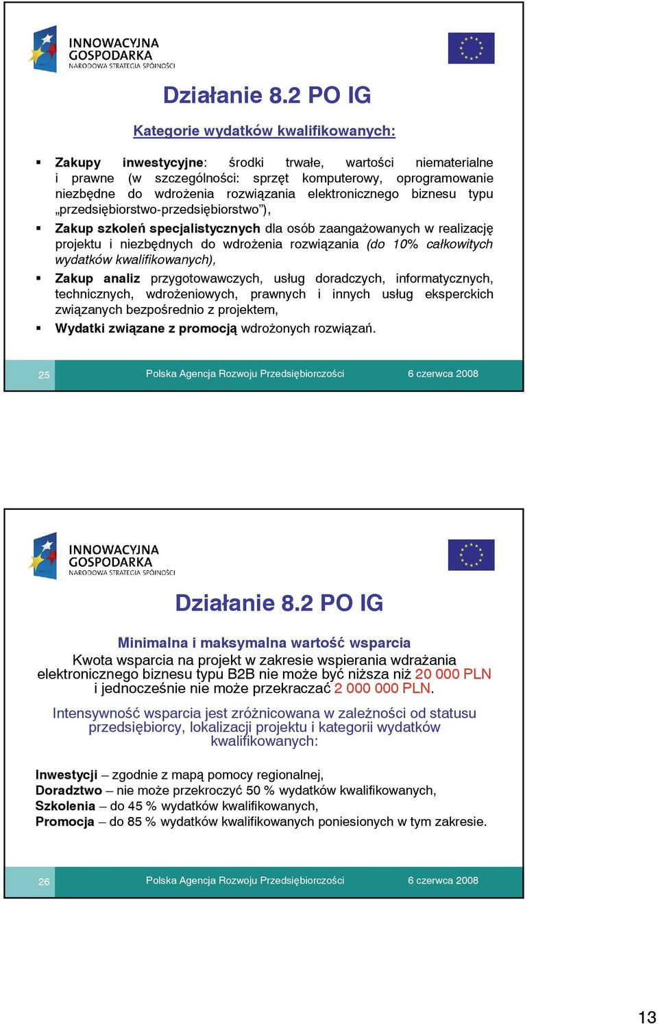 elektronicznego biznesu typu przedsiębiorstwo-przedsiębiorstwo ), Zakup szkoleń specjalistycznych dla osób zaangażowanych w realizację projektu i niezbędnych do wdrożenia rozwiązania (do 10%