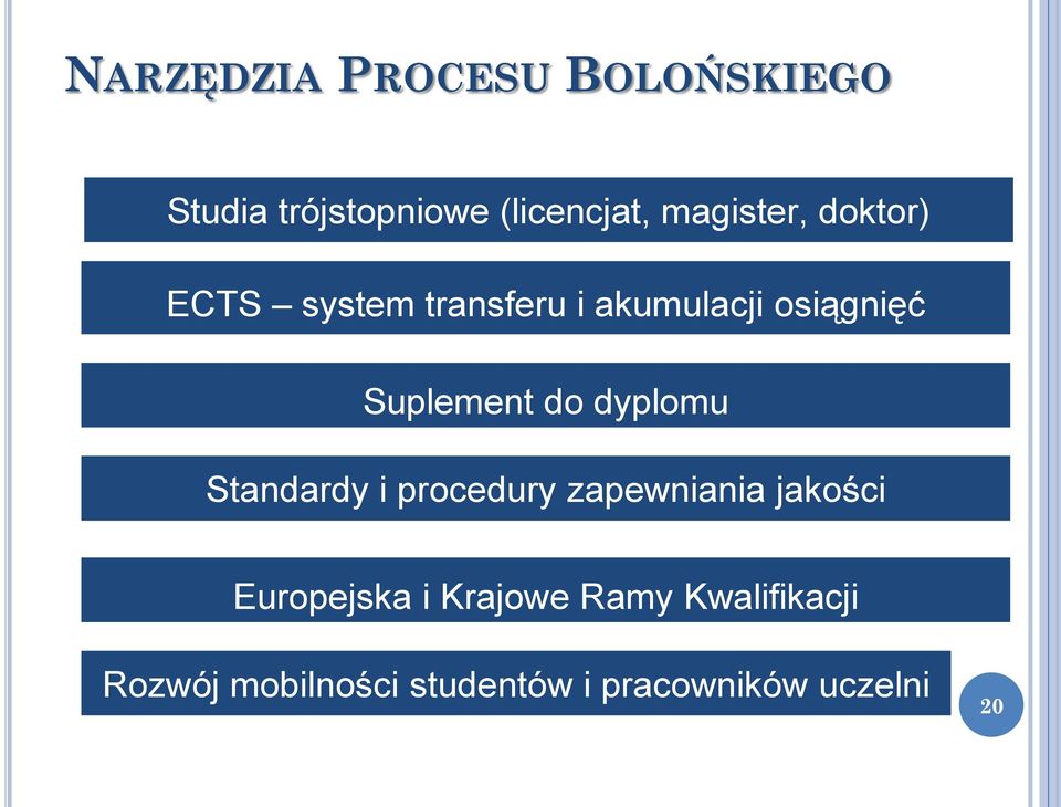 Suplement do dyplomu Standardy i procedury zapewniania jakości