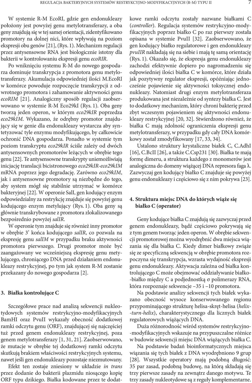 Mechanizm regulacji przez antysensowne RNA jest biologicznie istotny dla bakterii w kontrolowaniu ekspresji genu ecorir.