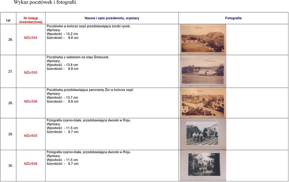 MŻo/556 Pocztówka przedstawiająca panoramę Żor w kolorze sepii. Wysokość - 13.7 cm Szerokość - 8.9 cm 29.