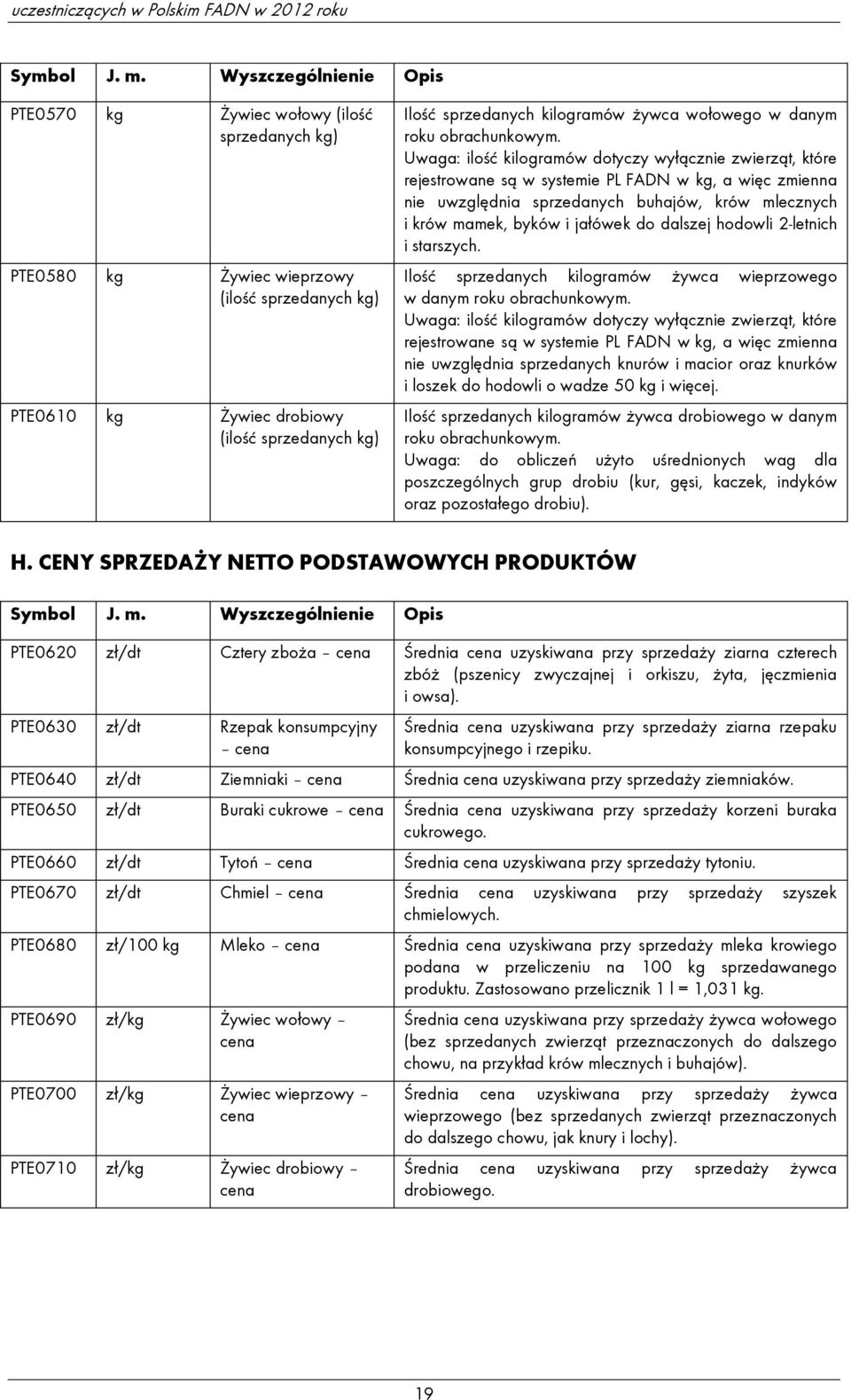 żywca wołowego w danym roku obrachunkowym.