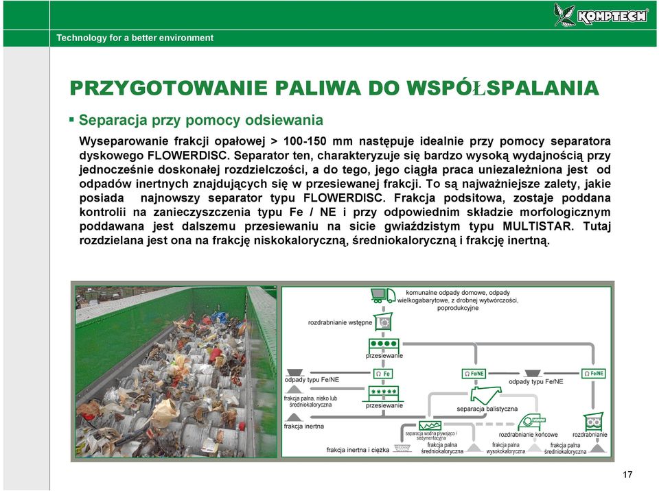 się w przesiewanej frakcji. To są najważniejsze zalety, jakie posiada najnowszy separator typu FLOWERDISC.