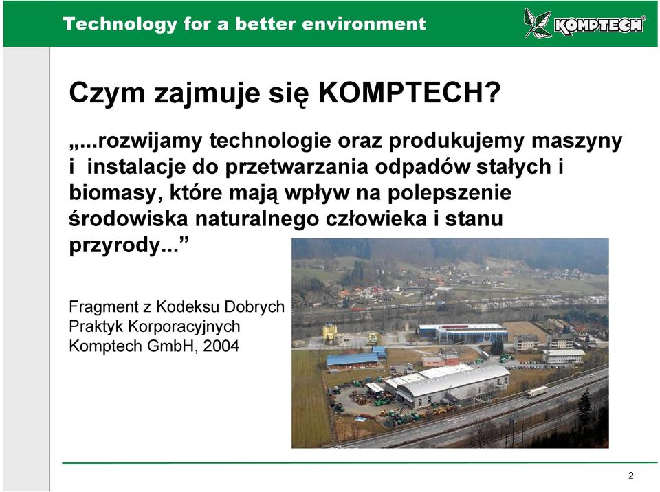 odpadów stałych i biomasy, które mają wpływ na polepszenie środowiska naturalnego