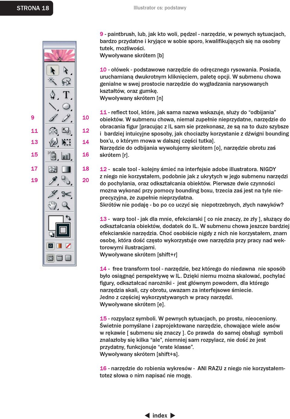 W submenu chowa genialne w swej prostocie narzędzie do wygładzania narysowanych kształtów, oraz gumkę.