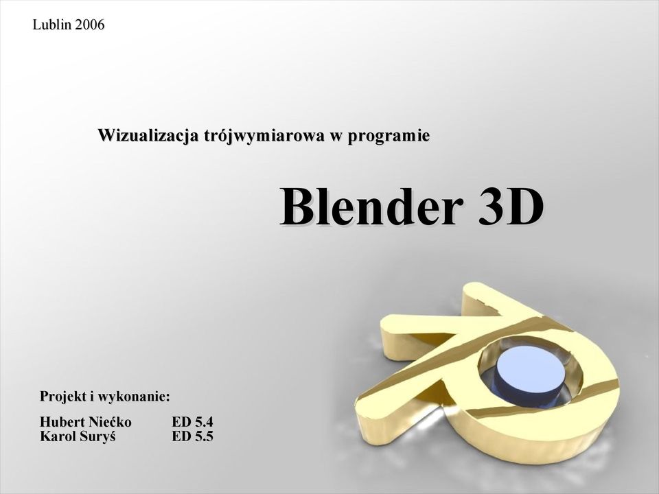 Blender 3D Projekt i