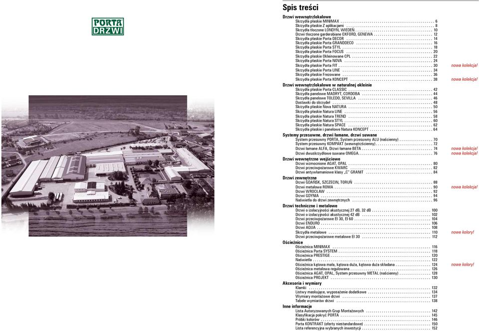 .. 22 Skrzydła płaskie Porta NOVA... 24 Skrzydła płaskie Porta FIT... 30 Skrzydła płaskie Porta LINE... 34 Skrzydła płaskie Frezowane... 36 Skrzydła płaskie Porta KONCEPT.