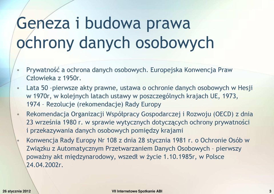 Rekomendacja Organizacji Współpracy Gospodarczej i Rozwoju (OECD) z dnia 23 września 1980 r.