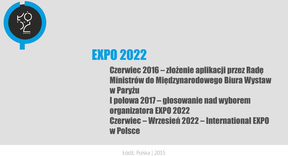 połowa 2017 głosowanie nad wyborem organizatora EXPO