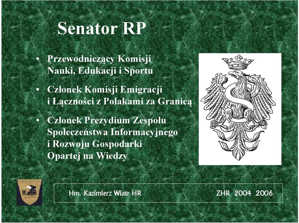 Polakami za Granicą Członek Prezydium Zespołu