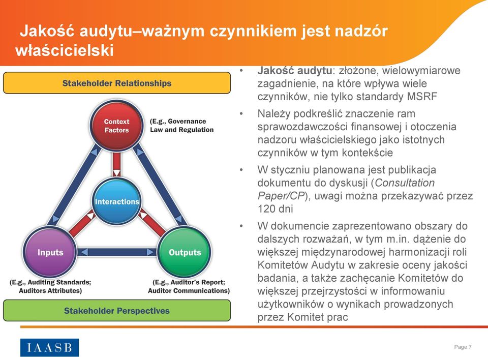 dyskusji (Consultation Paper/CP), uwagi można przekazywać przez 120 dni W dokumencie zaprezentowano obszary do dalszych rozważań, w tym m.in.