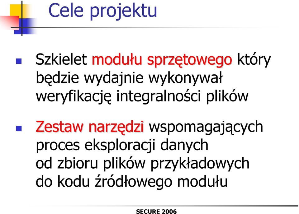 Zestaw narzędzi wspomagających proces eksploracji