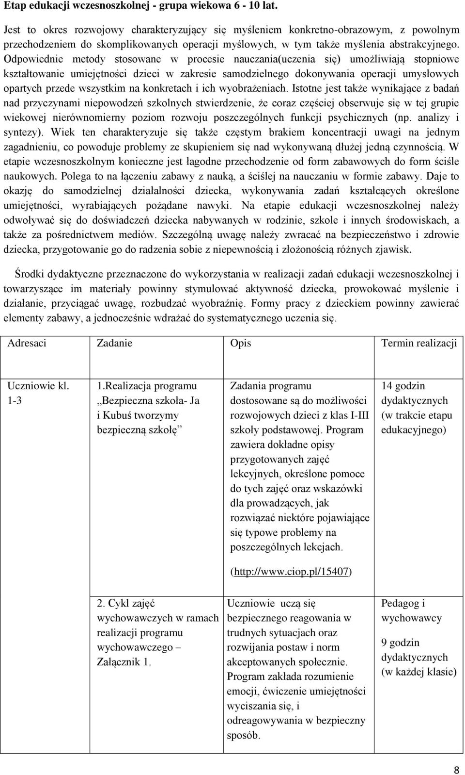 Odpowiednie metody stosowane w procesie nauczania(uczenia się) umożliwiają stopniowe kształtowanie umiejętności dzieci w zakresie samodzielnego dokonywania operacji umysłowych opartych przede