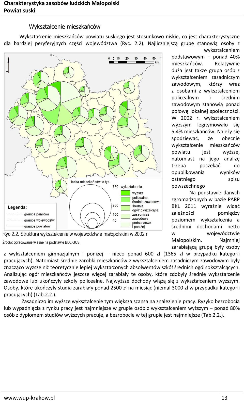 Relatywnie duża jest także grupa osób z wykształceniem zasadniczym zawodowym, którzy wraz z osobami z wykształceniem policealnym i średnim zawodowym stanowią ponad połowę lokalnej społeczności.