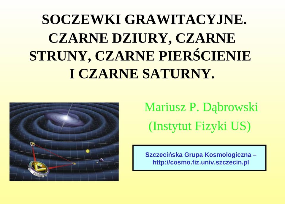 I CZARNE SATURNY. Mariusz P.