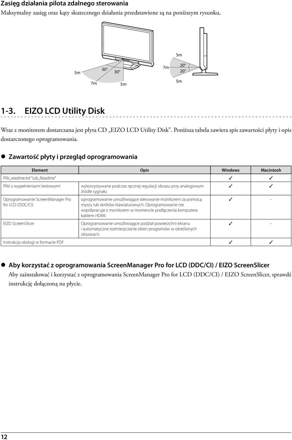 z Zawartość płyty i przegląd oprogramowania Element Opis Windows Macintosh Plik readme.