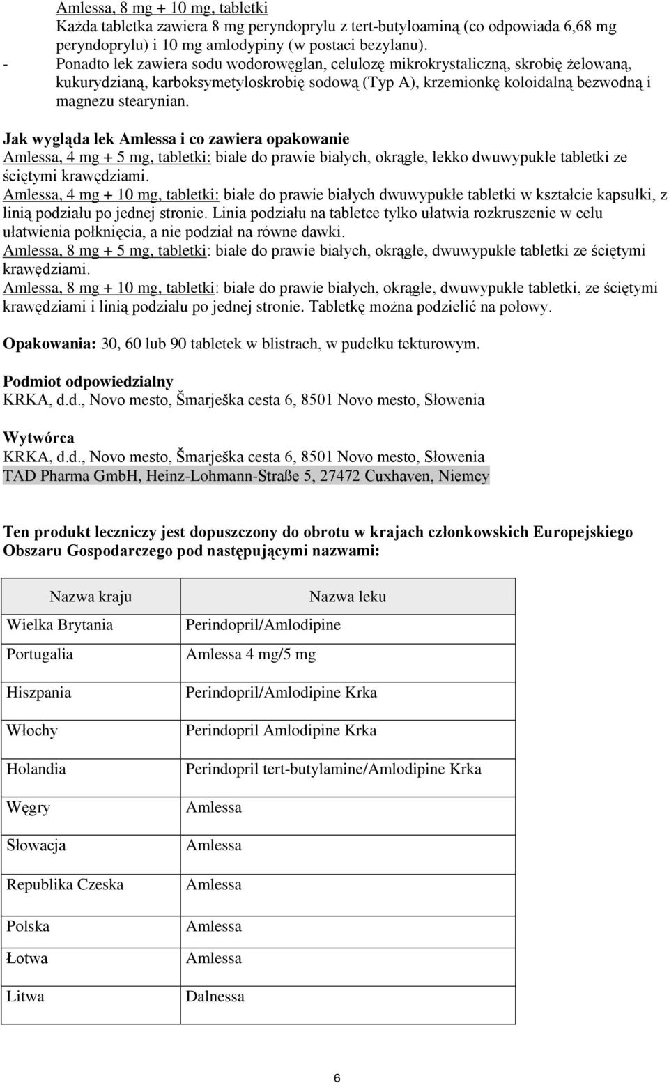 Jak wygląda lek i co zawiera opakowanie, 4 mg + 5 mg, tabletki: białe do prawie białych, okrągłe, lekko dwuwypukłe tabletki ze ściętymi krawędziami.