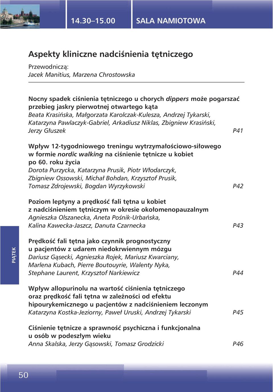 wytrzymałościowo-siłowego w formie nordic walking na ciśnienie tętnicze u kobiet po 60.