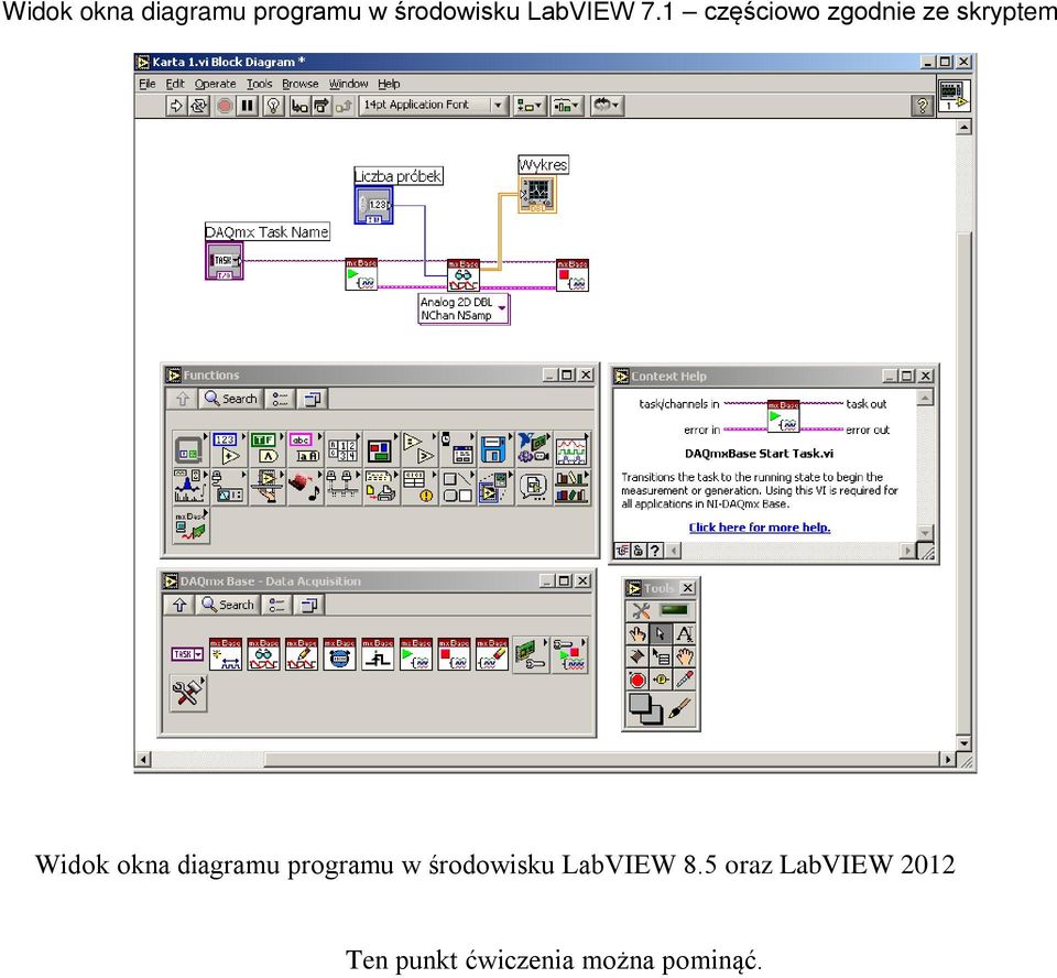 1 częściowo zgodnie ze skryptem  LabVIEW 8.