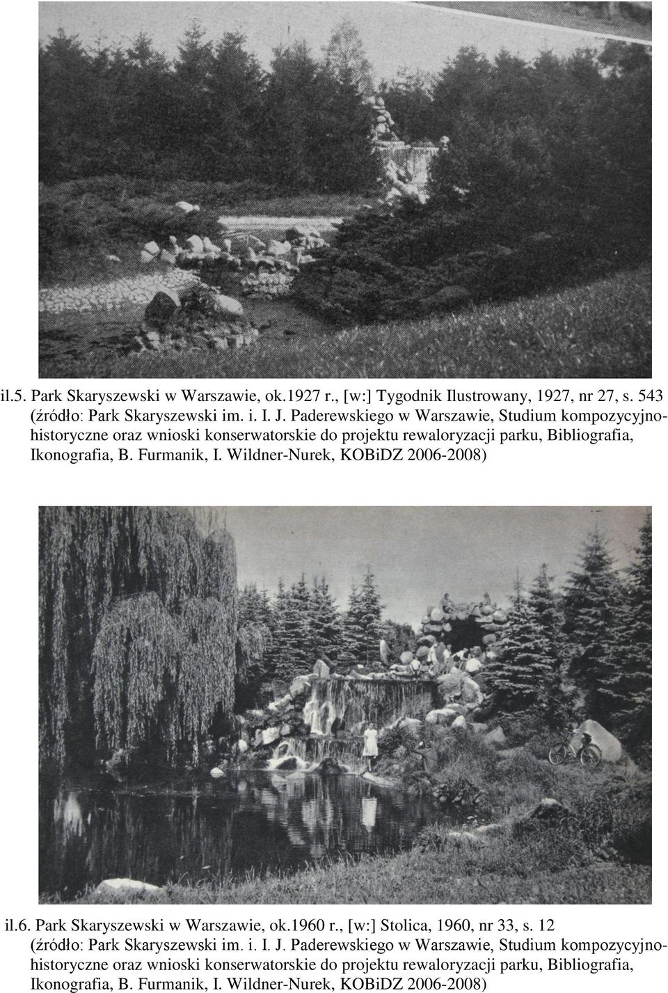 Wildner-Nurek, KOBiDZ 2006-2008) il.6. Park Skaryszewski w Warszawie, ok.1960 r., [w:] Stolica, 1960, nr 33, s. 12 (źródło: Park Skaryszewski im. i. I. J.