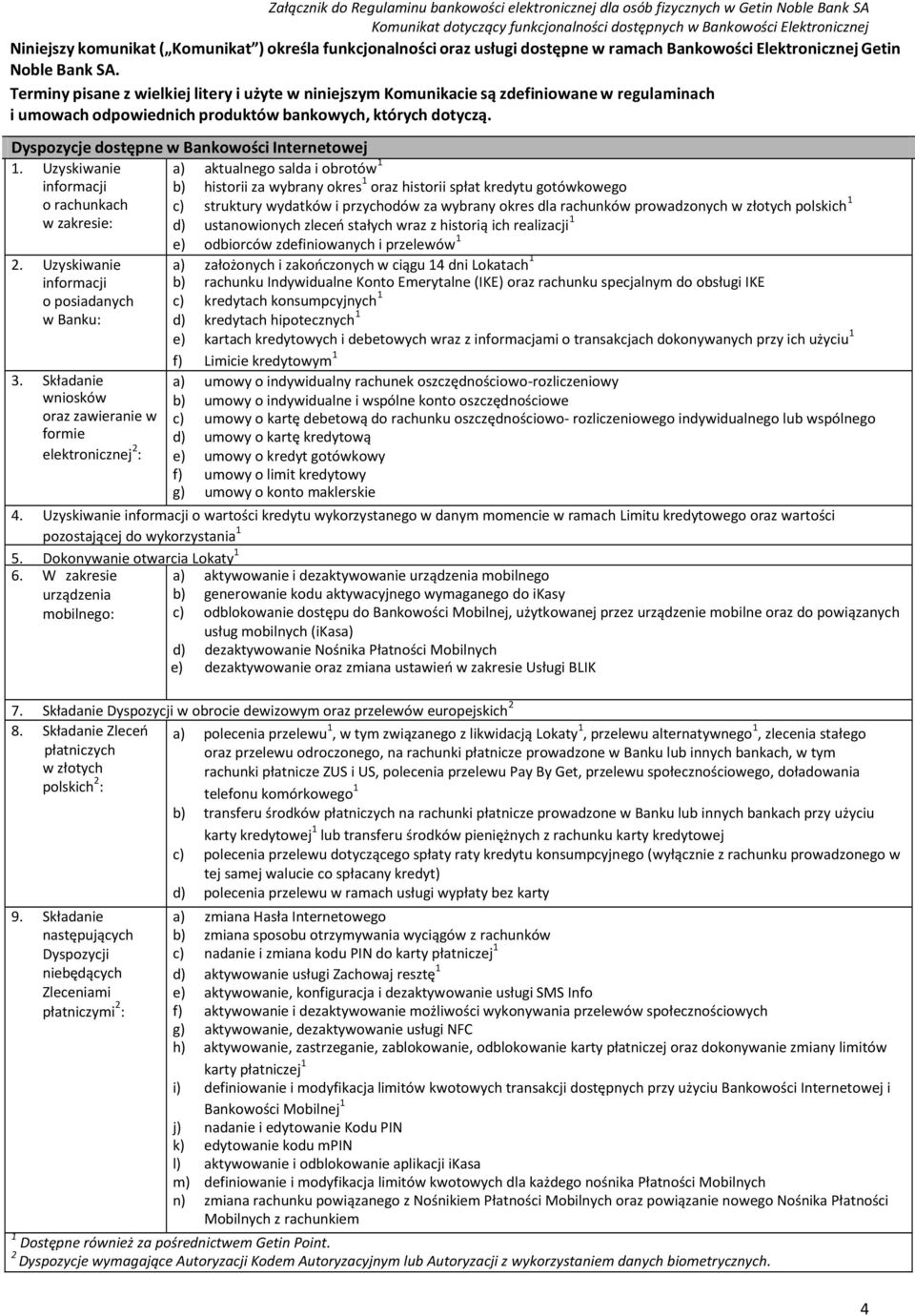 Terminy pisane z wielkiej litery i użyte w niniejszym Komunikacie są zdefiniowane w regulaminach i umowach odpowiednich produktów bankowych, których dotyczą.