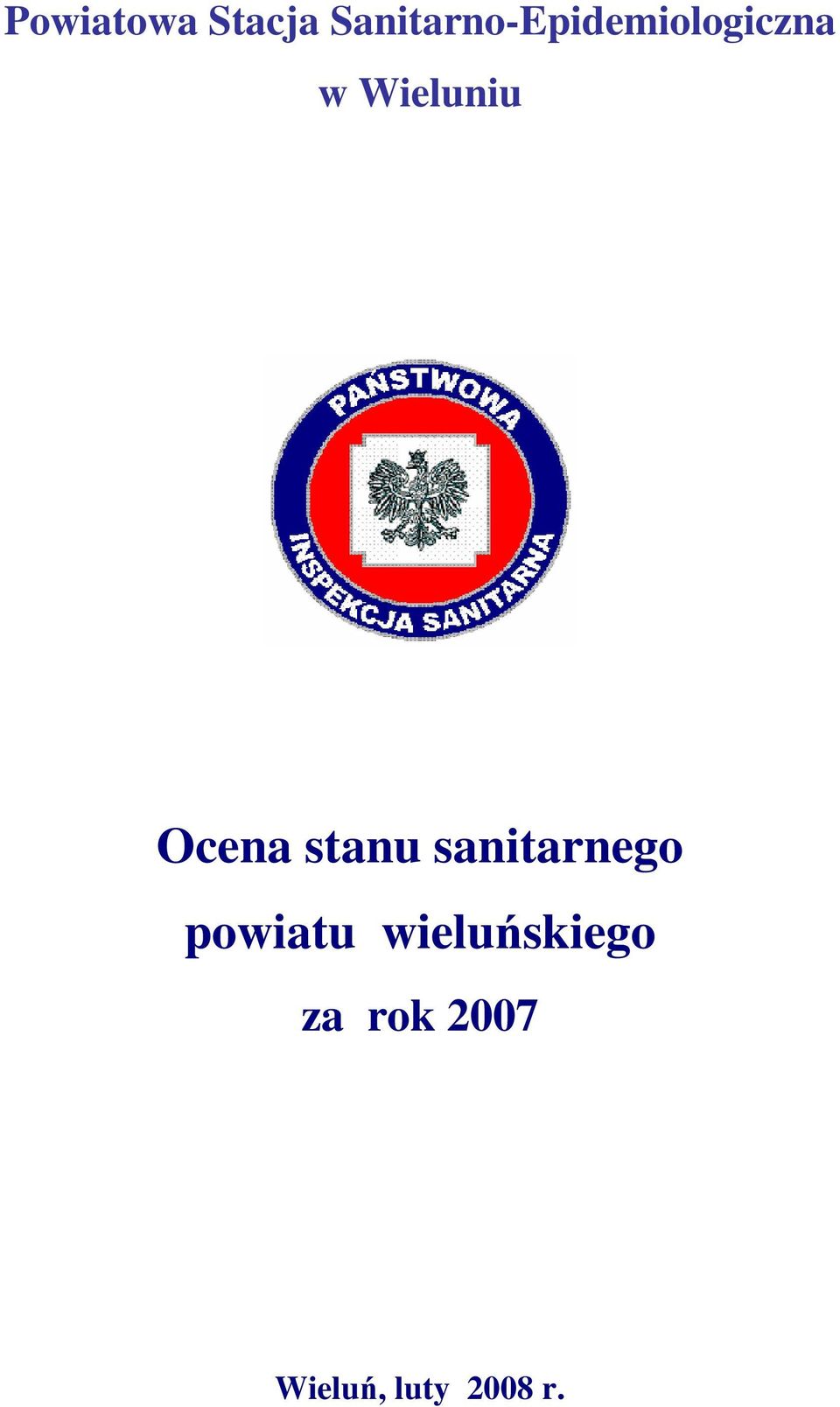 Wieluniu Ocena stanu sanitarnego