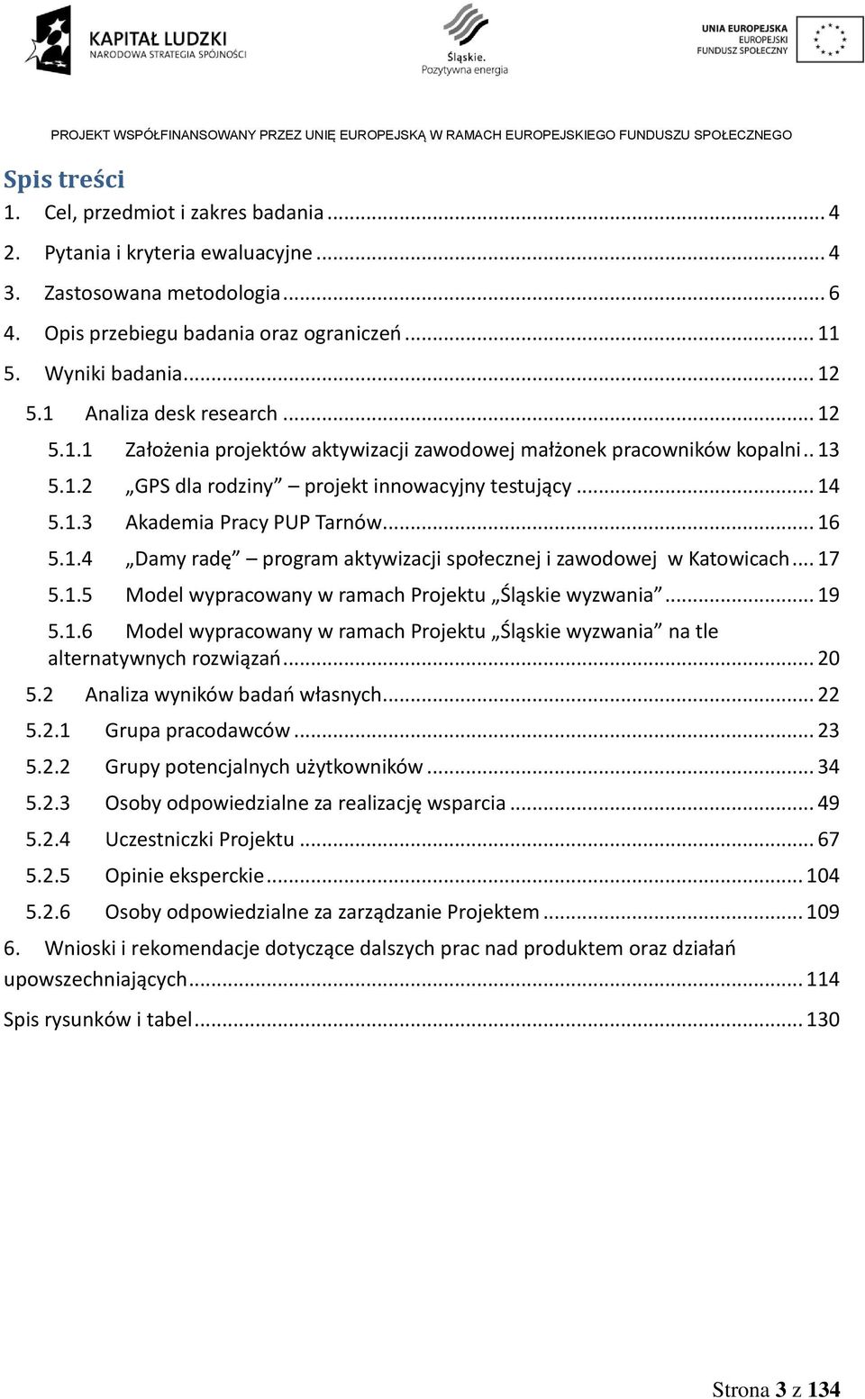 .. 16 5.1.4 Damy radę program aktywizacji społecznej i zawodowej w Katowicach... 17 5.1.5 Model wypracowany w ramach Projektu Śląskie wyzwania... 19 5.1.6 Model wypracowany w ramach Projektu Śląskie wyzwania na tle alternatywnych rozwiązań.