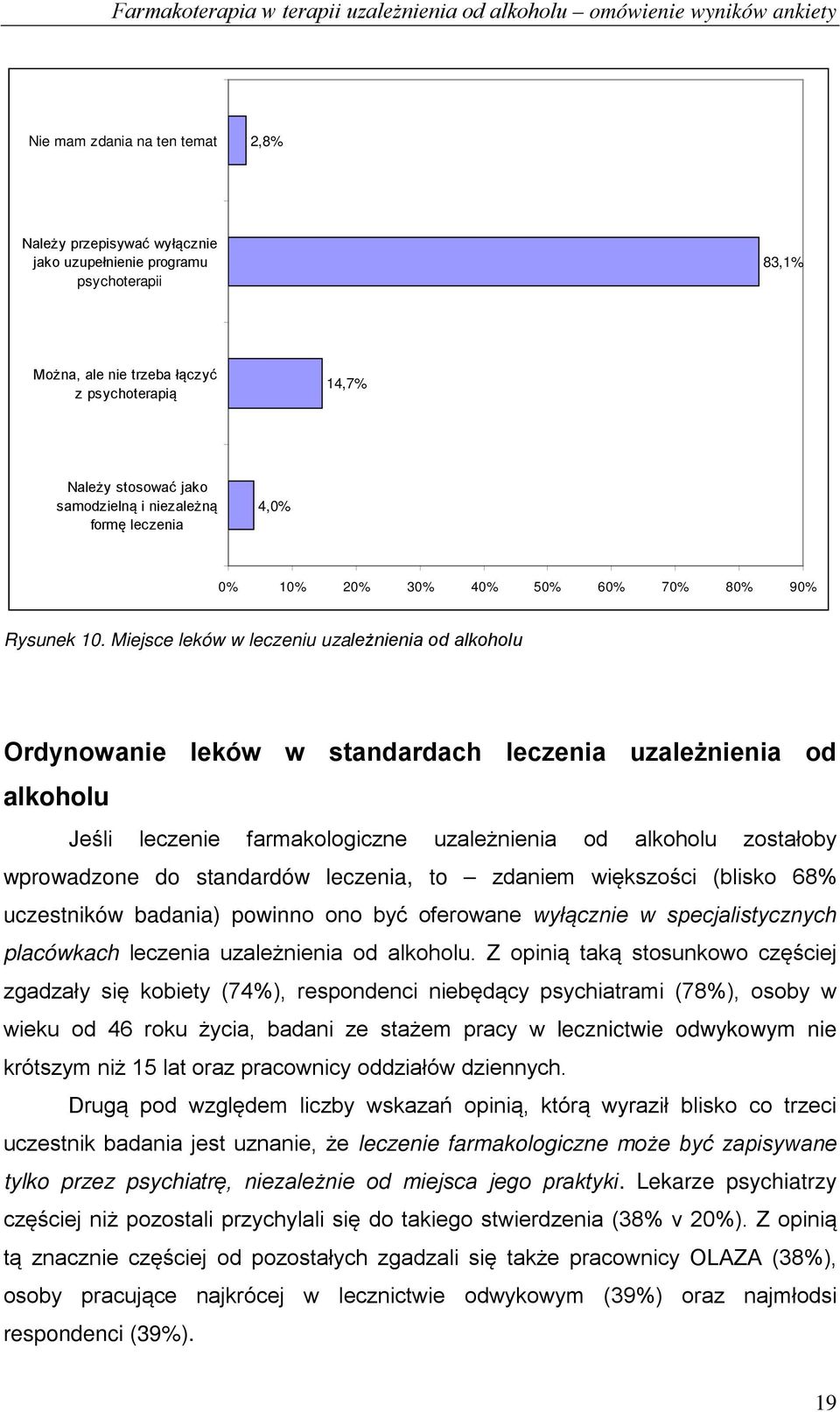 Miejsce leków w leczeniu uzależnienia od alkoholu Ordynowanie leków w standardach leczenia uzależnienia od alkoholu Jeśli leczenie farmakologiczne uzależnienia od alkoholu zostałoby wprowadzone do