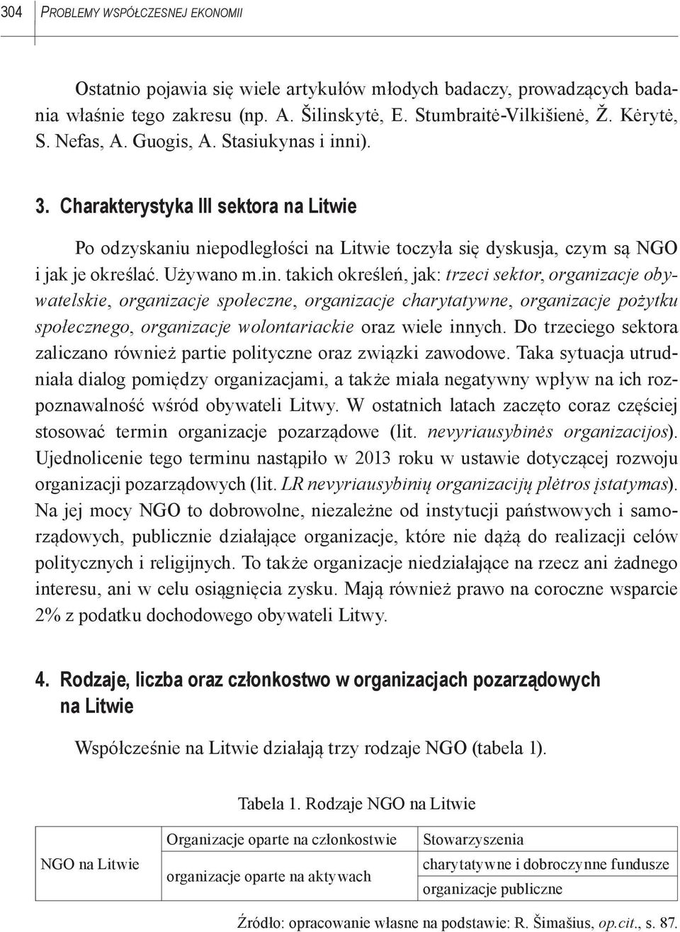 i). 3. Charakterystyka III sektora na Litwie Po odzyskaniu niepodległości na Litwie toczyła się dyskusja, czym są NGO i jak je określać. Używano m.in.