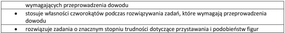 przeprowadzenia dowodu rozwiązuje zadania o znacznym