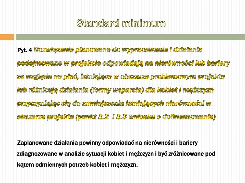 analizie sytuacji kobiet i mężczyzn i być