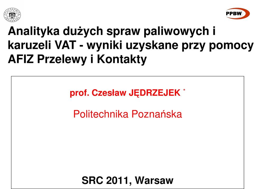 AFIZ Przelewy i Kontakty prof.