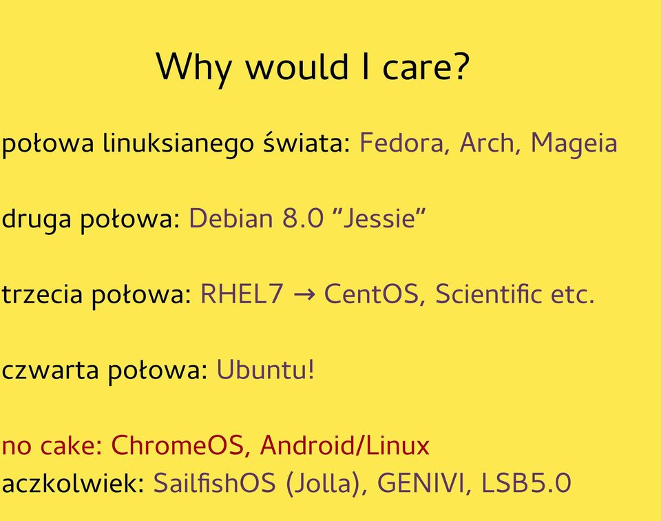 połowa: Debian 8.