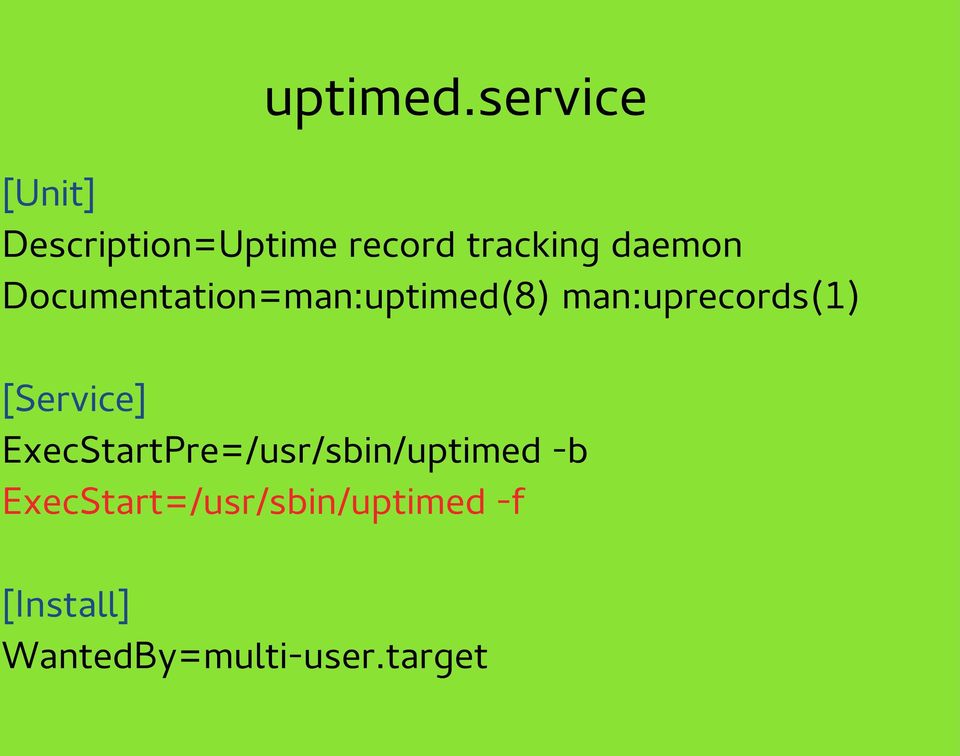 daemon Documentation=man:uptimed(8) man:uprecords(1)