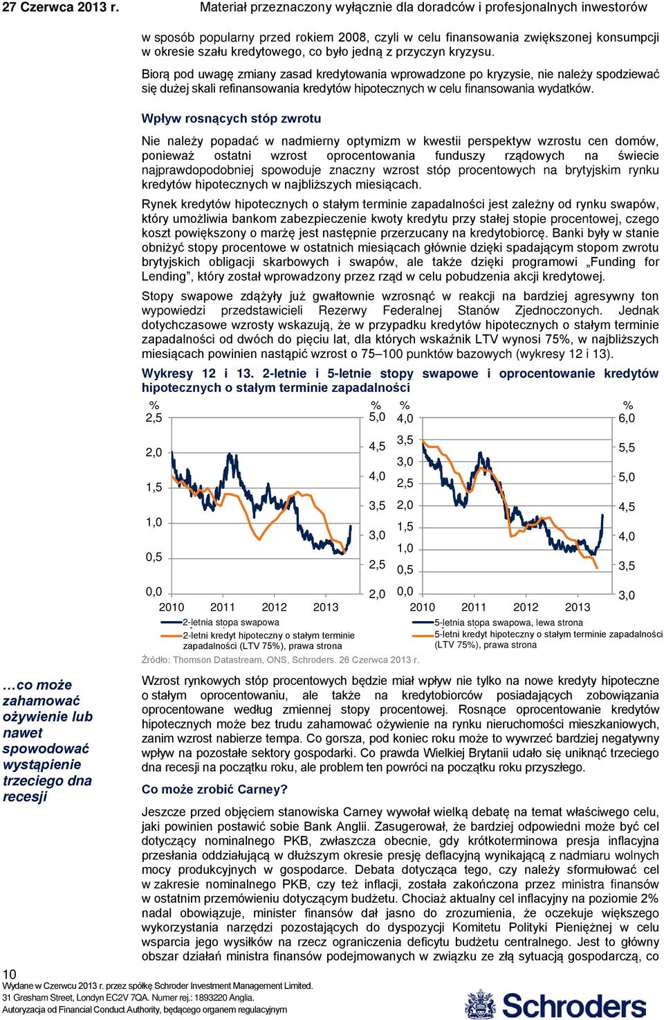 Biorą pod uwagę zmiany zasad kredytowania wprowadzone po kryzysie, nie należy spodziewać się dużej skali refinansowania kredytów hipotecznych w celu finansowania wydatków.