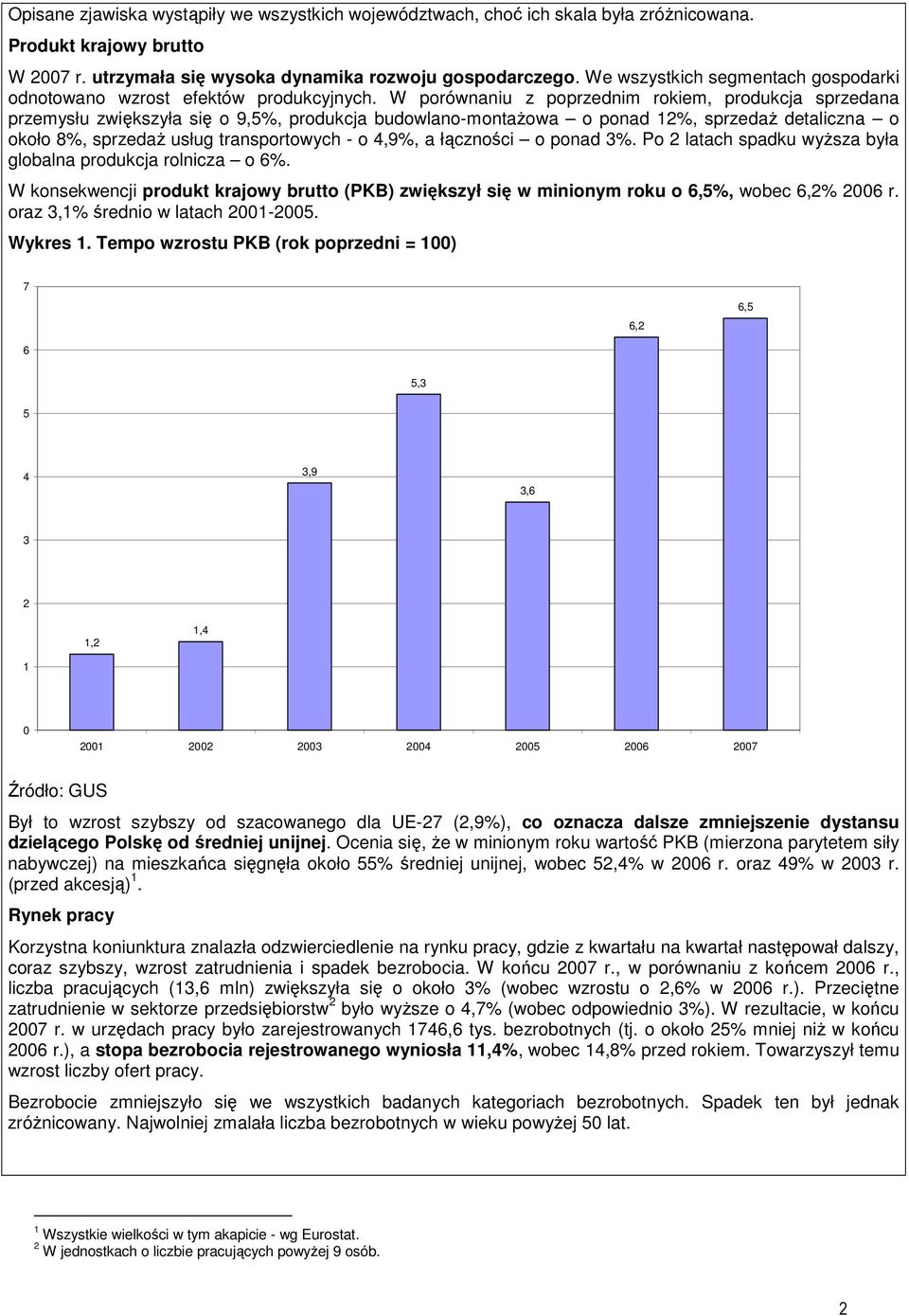 W porównaniu z poprzednim rokiem, produkcja sprzedana przemysłu zwiększyła się o 9,5%, produkcja budowlano-montaŝowa o ponad 12%, sprzedaŝ detaliczna o około 8%, sprzedaŝ usług transportowych - o