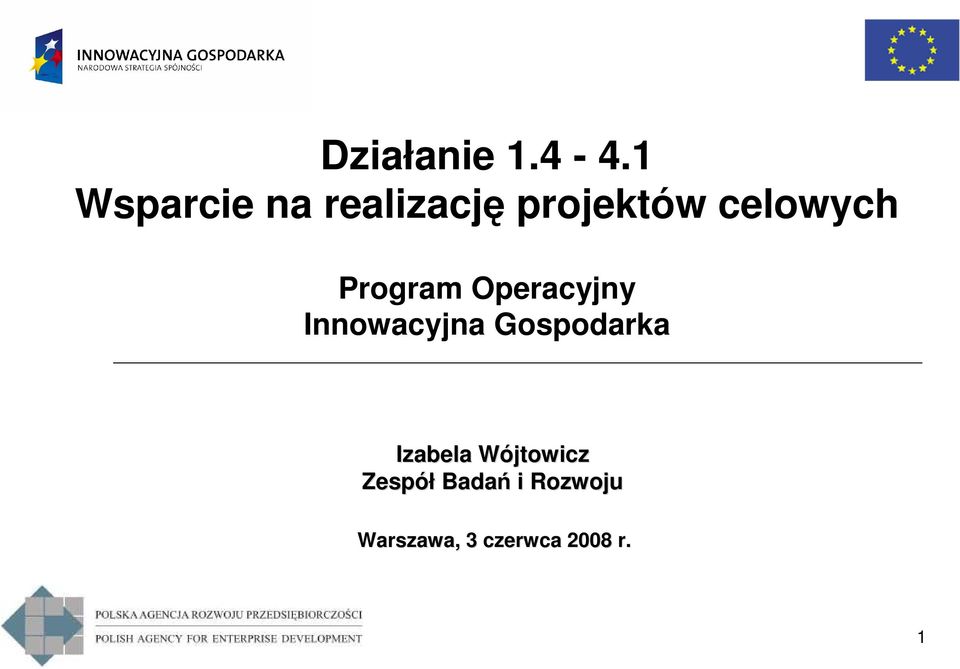 Program Operacyjny Innowacyjna Gospodarka