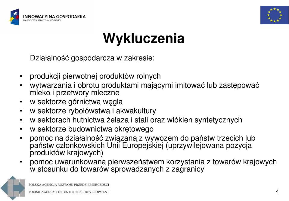 syntetycznych w sektorze budownictwa okrętowego pomoc na działalność związaną z wywozem do państw trzecich lub państw członkowskich Unii Europejskiej