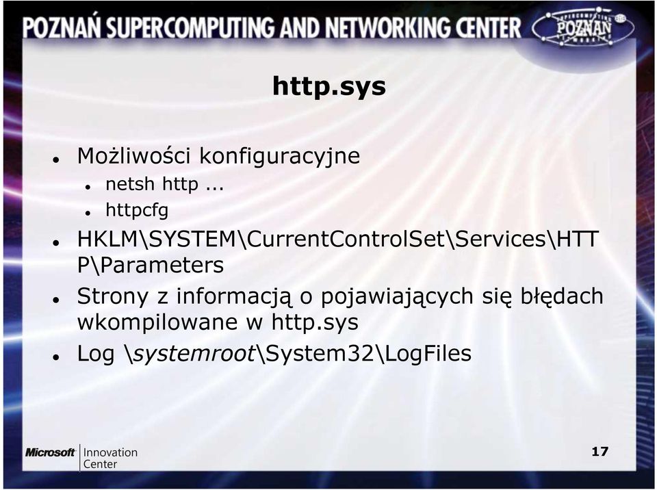 P\Parameters Strony z informacją o pojawiających się