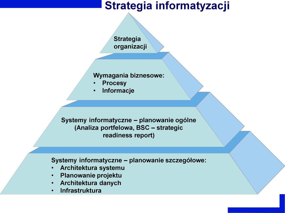 strategic readiness report) Systemy informatyczne planowanie szczegółowe: